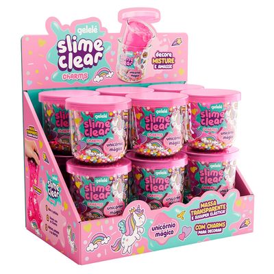 Slime Unicornio Clear Charms Doce Brinquedo