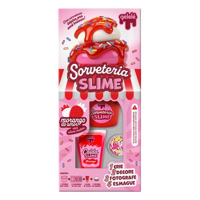 Slime Gelelé Sorveteria Morango do Amor Doce Brinquedo