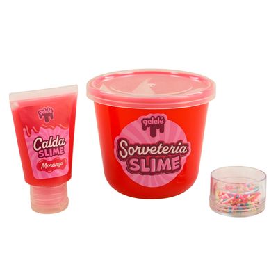 Slime Gelelé Sorveteria Morango do Amor Doce Brinquedo