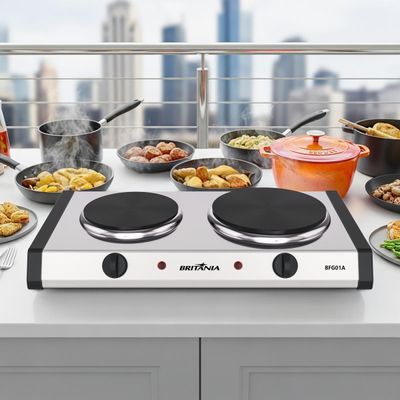Fogão Elétrico Britânia 2 Bocas Aço Inox BFG01A 127V