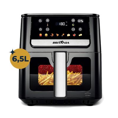 Air Fryer Britânia 6,5L Redstone Visor Glass 1700W BAF65A 127V