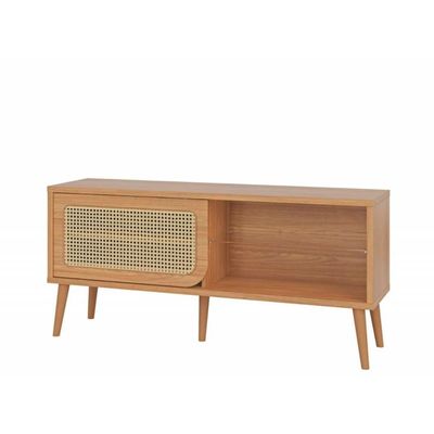 Rack Tela para TV em MDF 135 cm com 1 Porta de Correr Freijó Dalla Costa