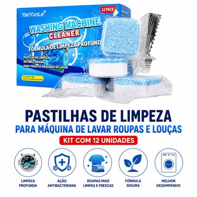 Pastilhas de Limpeza para Máquina de Lavar Roupas e Louças –