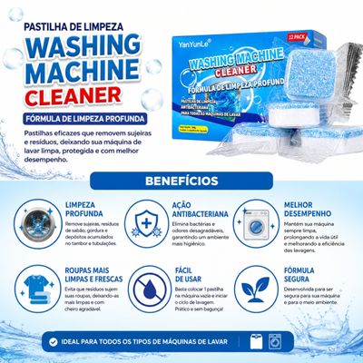 Pastilhas de Limpeza para Máquina de Lavar Roupas e Louças –