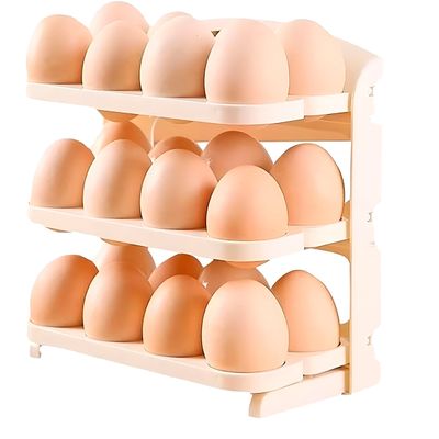 Porta Ovos Dobrável Armazenamento Organizador Geladeira | Organizador Prático, Empilhável e Protege até 24 Ovos