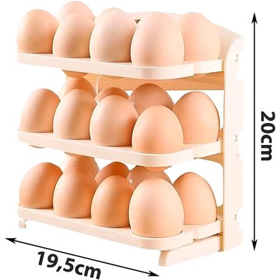 Porta Ovos Dobrável Armazenamento Organizador Geladeira | Organizador Prático, Empilhável e Protege até 24 Ovos