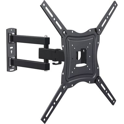 Suporte TV Parede Triarticulado 400x400 Ajuste Inclinação 90° Extensão 5-42cm