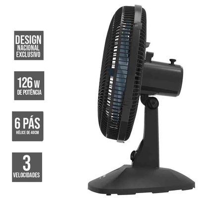 ventilador cadence 40cm 6 pas turbo 126w potência 220V VTR409
