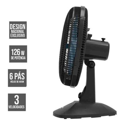 ventilador cadence 40cm 6 pas turbo 126w potência 220V VTR409