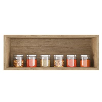 Armário de Cozinha Aéreo Geladeira 70cm Basculante Mavi L06 - D'Ross Castanho e Preto
