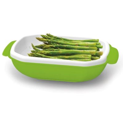 VAPORIZADOR CUISINART DE ALIMENTOS PARA MICROONDAS DE PLÁSTICO VERDE CTG-00-MST