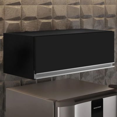 Armário de Cozinha Aéreo Geladeira 70cm Basculante Mavi L06 - D'Ross Preto