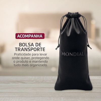 Escova Alisadora Portátil Space Shine Go Mondial Cinza Bivolt - EA-08 Bivolt