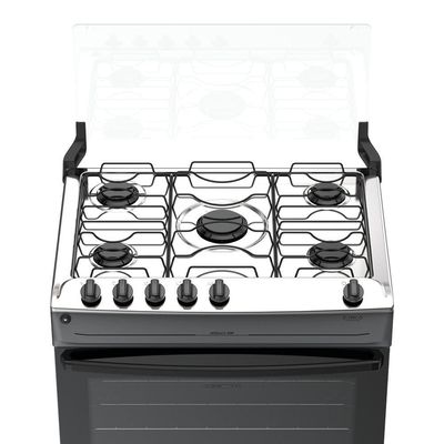 Fogão 5 Bocas Atlas Mônaco Top Automático Mesa Inox Titanium Bivolt