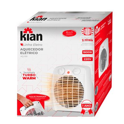 AQUECEDOR ELETRICO KIAN AQ100 BRANCO 127v