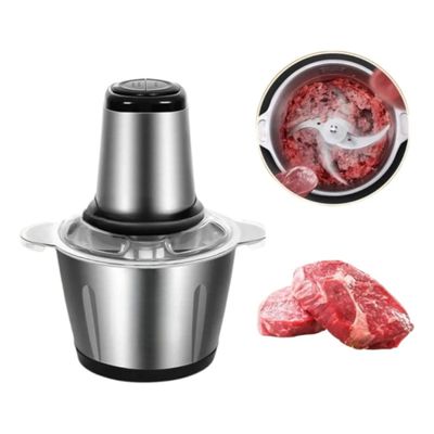Processador Alimentos 2L 850W Aço Inoxidável 2 Velocidades Picar Moer Liquidificar para Cozinha