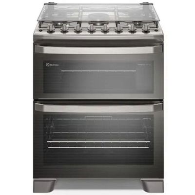 Fogão de Piso 5 Bocas Gás GLP Electrolux FE5DC Mesa Inox Cinza 110V