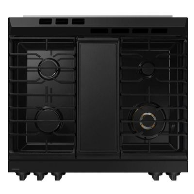 Fogão de Piso 5 Queimadores a Gás Samsung Série 3 Wi-Fi Forno 170L Preto Inox 110V