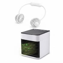 Kit Verão Conforto: Mini Ar Condicionado Portátil + Ventilador de Pescoço