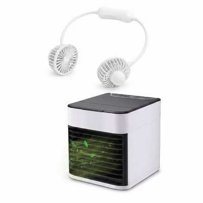 Kit Verão Conforto: Mini Ar Condicionado Portátil + Ventilador de Pescoço