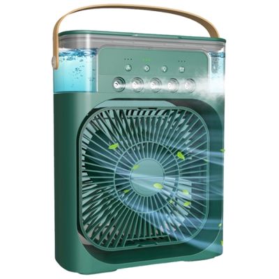 Mini Ventilador e Umidificador Portátil de Mesa Verde