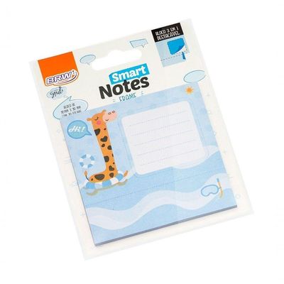 Bloco de Notas Destacável BRW Smart Notes Frame Girafa 3 em 1 90MM X 90MM para Lembretes