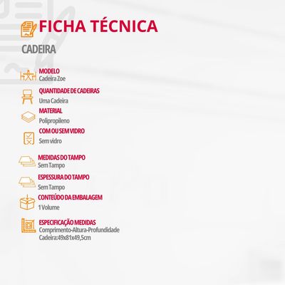 Cadeira Zoe Preta  em Polipropileno resistente Moderna Mobília Preto