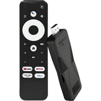 Smart Box TV 4K Proeletronic Stickpro ProSK-1000 Android 10 com Wi-Fi dual-band e Bluetooth Preto