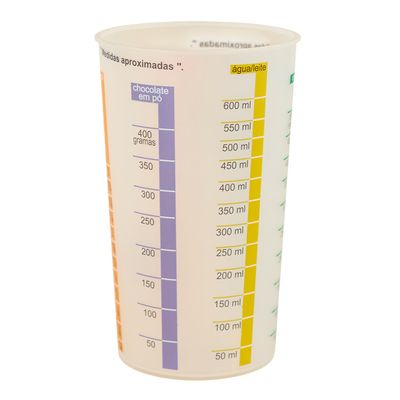 Copo Medidor São Bernardo em Plástico Transparente 600ml