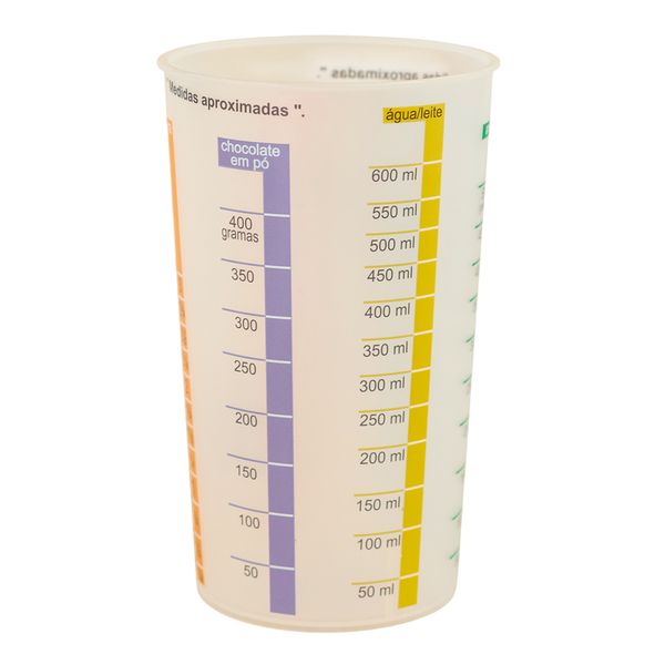 Copo Medidor São Bernardo em Plástico Transparente 600ml