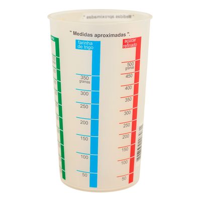 Copo Medidor São Bernardo em Plástico Transparente 600ml