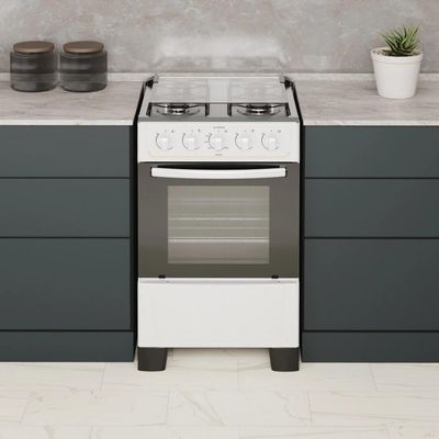 Fogão Piso 4 Bocas GLP Realce Ares Inox Manual Branco
