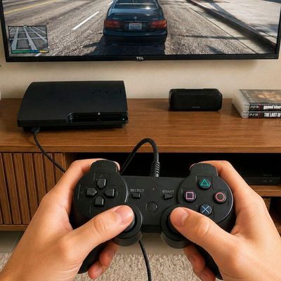 Controle Playstation Doubleshock PS3 para PS3 PC e Smart TV Preto