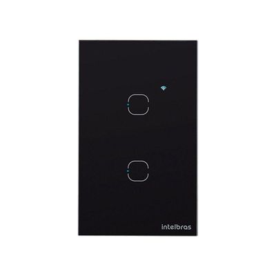 Interruptor Smart Zigbee Touch EZS 1002 4850048 com Controle por Aplicativo Preto Intelbras