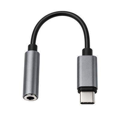 Conversor Tipo C para P2 3,5mm MDM Compatível com Smartphone Tablet Preto 1 Unidade