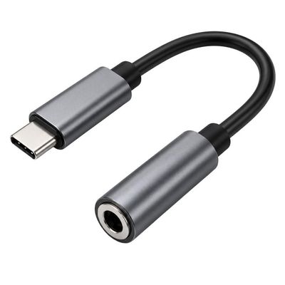 Conversor Tipo C para P2 3,5mm MDM Compatível com Smartphone Tablet Preto 1 Unidade