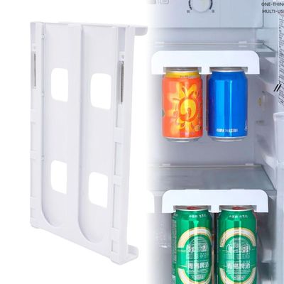 Porta Latas Organizador de Geladeira com Molas Plástico ABS para Despensa 8 Latas 17CM