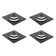 Kit 4 Chapas Modulares para Fogão a Lenha Ferro Fundido 34x31CM Preto Libaneza