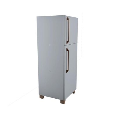 Mini Geladeira Infantil de Brinquedo MDF 15mm Cinza Woodcore