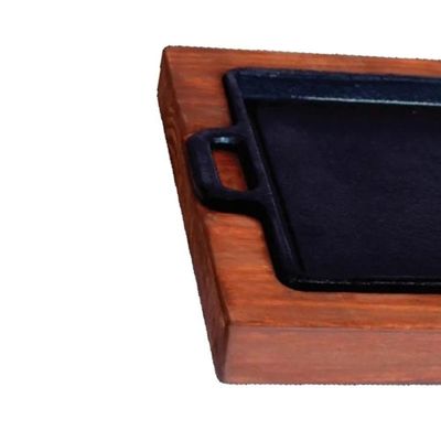 Chapa Bifeteira Quadrada 1055-RIG com Suporte de Madeira para Fogão Rig Fundidos