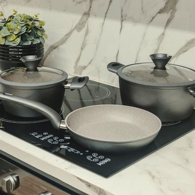 Frigideira Orleans Antiaderente em Alumínio Cinza 20CM para Fogão de Indução