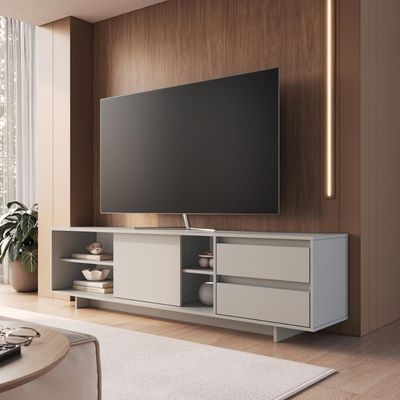 Rack para TV até 65 Polegadas 180cm com Nichos 2 gavetas Linea Arenas