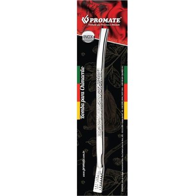 Bomba Inox Chata Trabalhada Chupeta Simples Bojo Serrilhado Cano De 8mmx19Cm