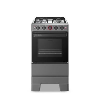 Fogão Ideal Super 4 Bocas com Mesa em Inox Esmaltec TITANIUM / Bivolt