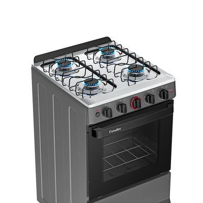 Fogão Ideal Super 4 Bocas com Mesa em Inox Esmaltec TITANIUM / Bivolt