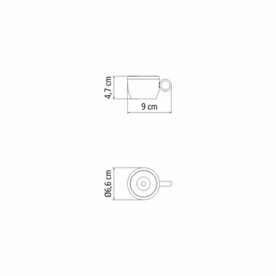 Kit 2 Xícaras para Café Tramontina em Aço Inox Branco 80 ml