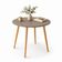 Mesa Jantar Sofia Redonda 80cm Mocca 18mm Pés de Madeira Natural Marin
