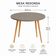 Mesa Jantar Sofia Redonda 80cm Mocca 18mm Pés de Madeira Natural Marin