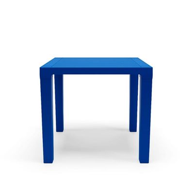 Mesa Niala Quadrada Azul Bic 80cm em Polipropileno Plaxmetal