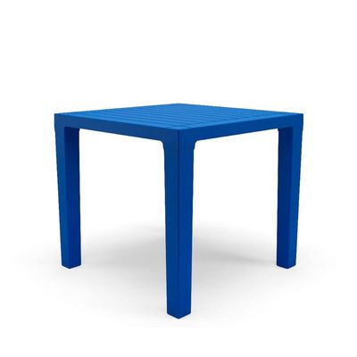 Mesa Niala Quadrada Azul Bic 80cm em Polipropileno Plaxmetal